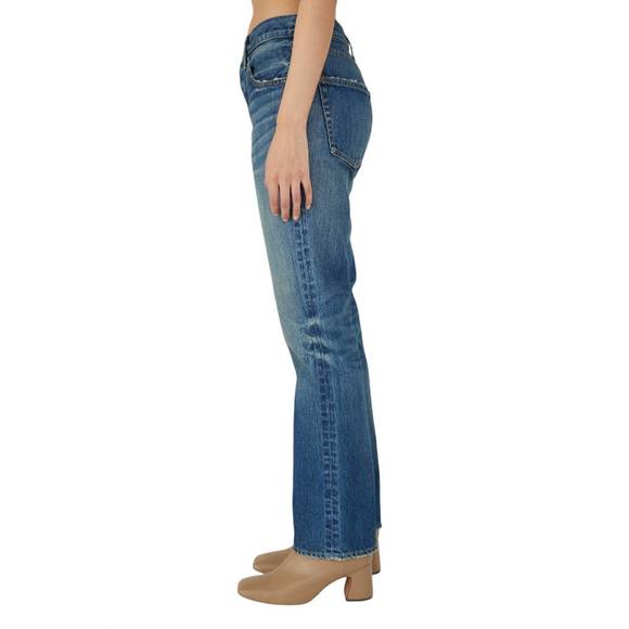 NEW MOUSSY walnut straight jeans in dark blue - Picture 2 of 4